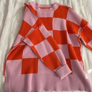 Colorful Checkered Sweater